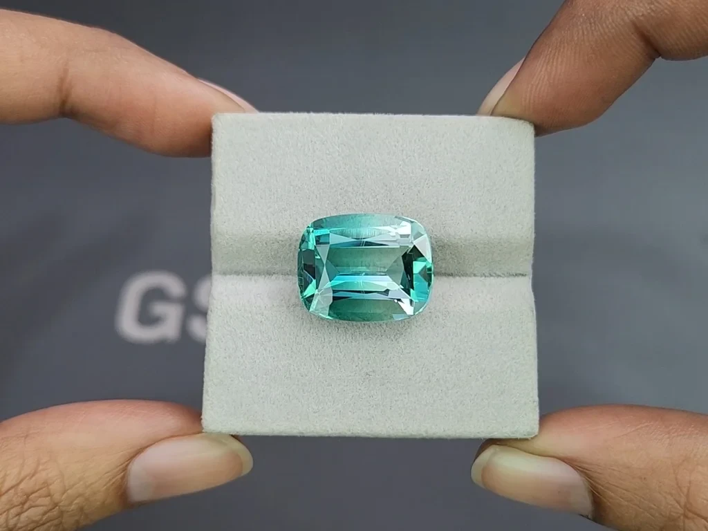 Zweifarbiger, kissenförmiger turmalin 14,23 karat, Afghanistan  Image №4