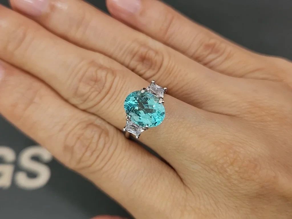 Neon Paraiba tourmaline oval cut 3.05 carats, Afghanistan Image №5