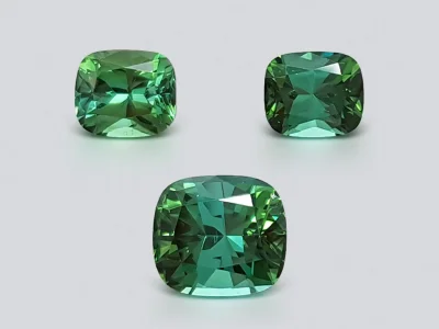 Cushion Cut Indicolite Set 5.66ct photo