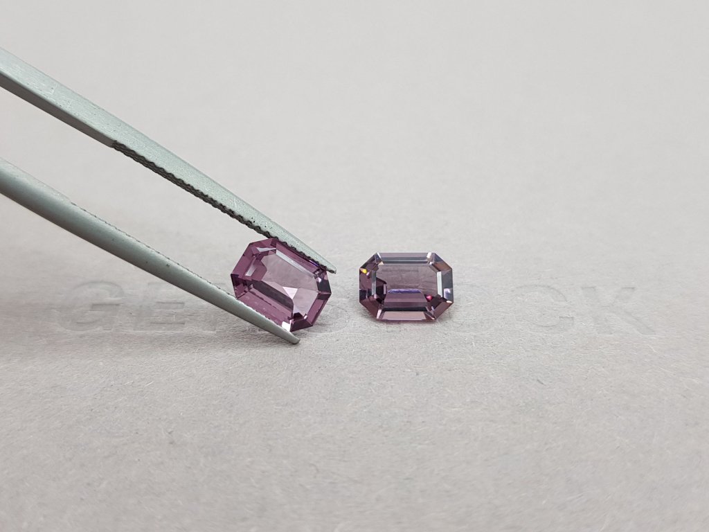 Pair of purple spinels from Burma 2.49 ct Image №4