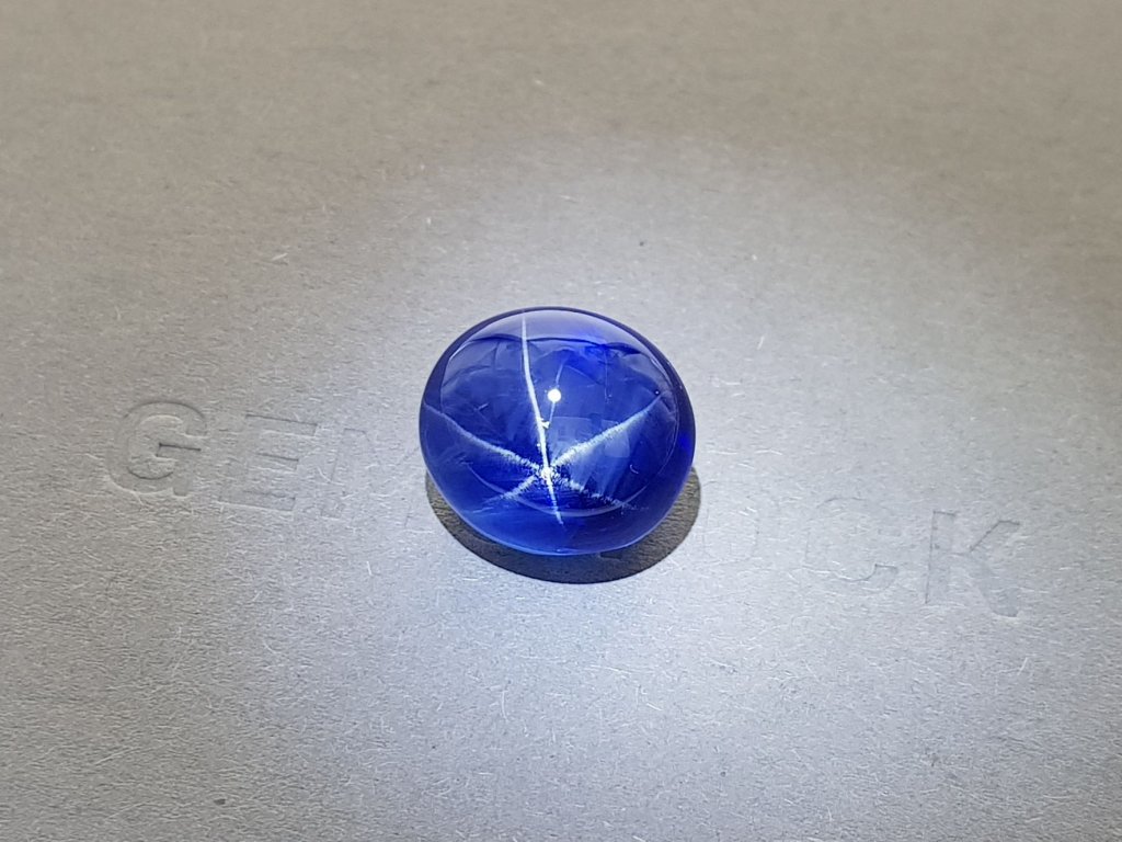 Large untreated Royal Blue star sapphire 22.14 ct, Sri Lanka, GRS Image №2