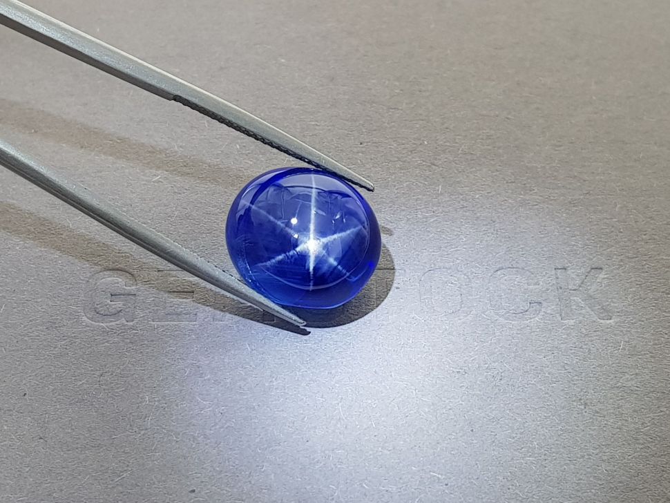 Large untreated Royal Blue star sapphire 22.14 ct, Sri Lanka, GRS Image №4