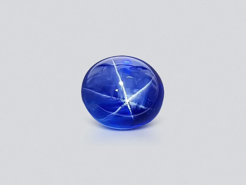 Grand saphir étoilé bleu royal non traité 22,14 ct, Sri Lanka, GRS Image №1