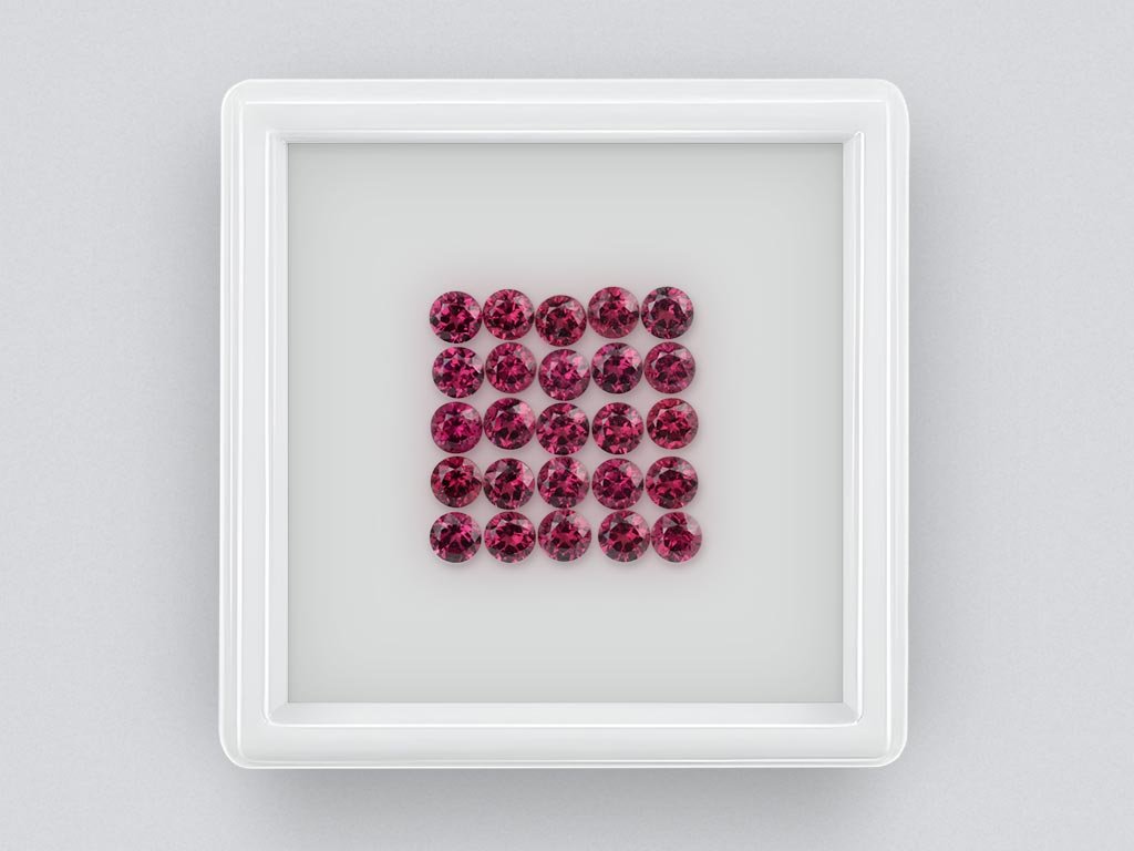 Lot Rhodolith-granat kreisschliff 4,27 karat, Tansania  Image №1