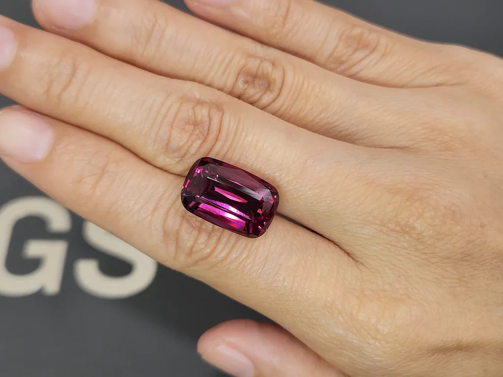 Granate rodolita de talla cojín de 15,84 carats, de Tanzania Image №2
