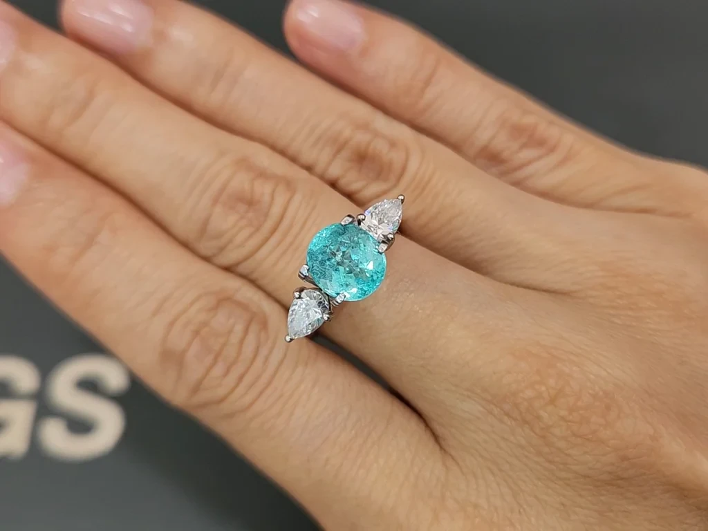 Neon tourmaline Paraiba oval cut 2.55 carats, Afghanistan Image №5