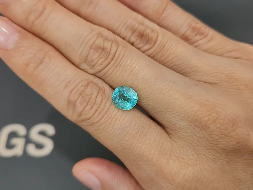 Neon tourmaline Paraiba oval cut 2.55 carats, Afghanistan Image №2