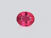 Spinelle rose-rouge vif de Mahenge 2,01 carats, taille ovale, Tanzanie