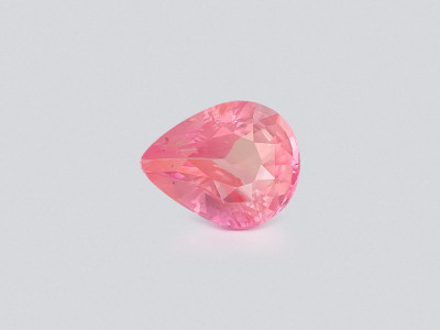 Unheated Padparadscha sapphire pear cut 3.54 carats, Sri Lanka  photo