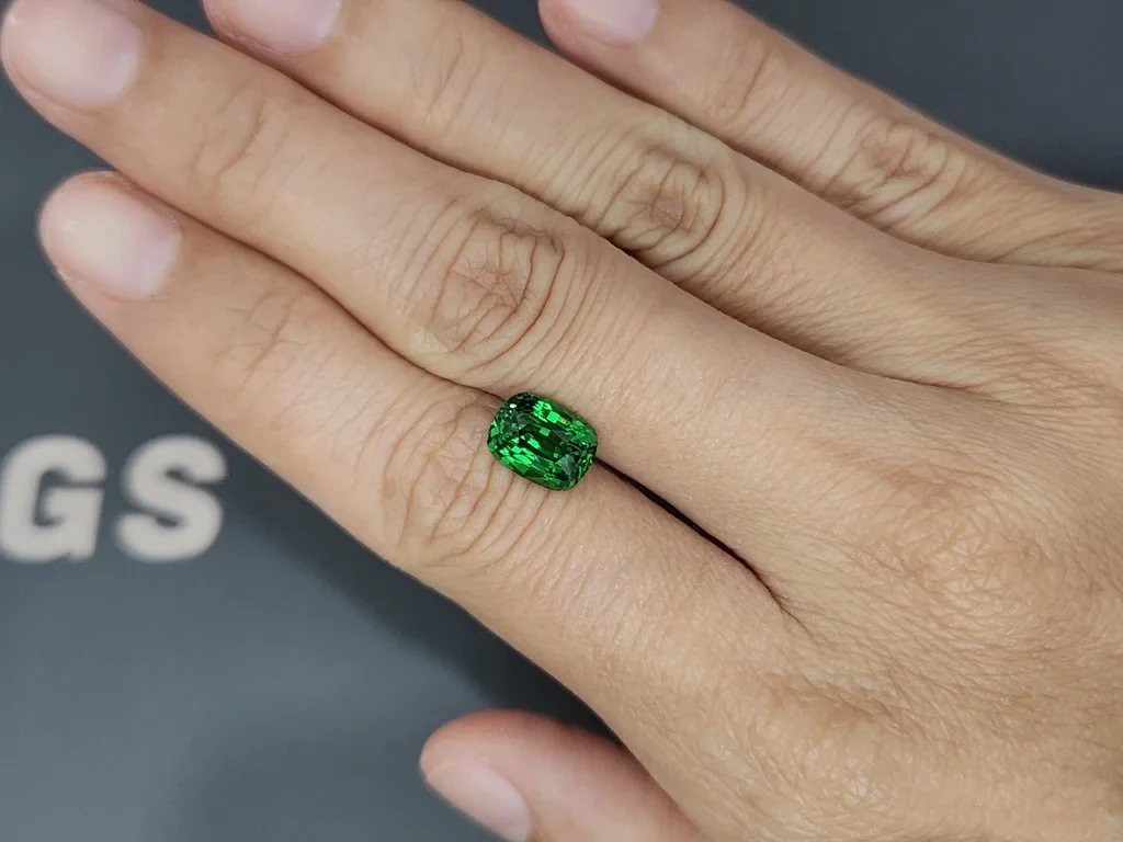 Grenat tsavorite taille coussin, 3,04 carats, Afrique Image №2