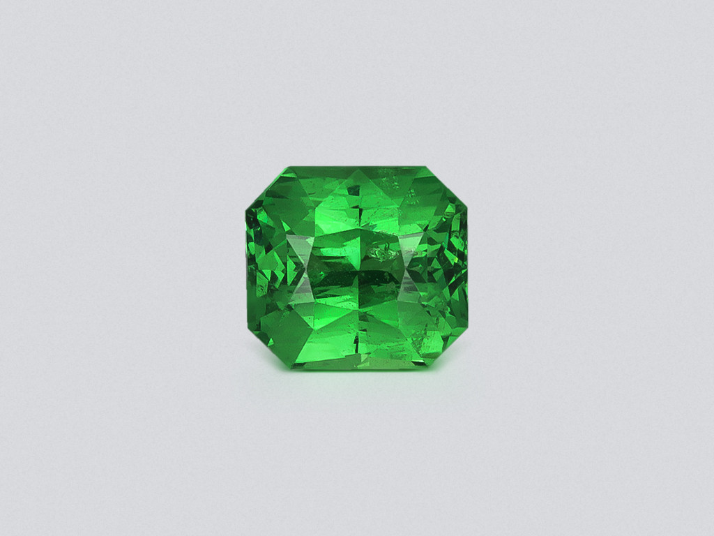 Ein leuchtend grüner granat tsavorit im radiant-schliff mit 2,53 karat, Tansania Image №1