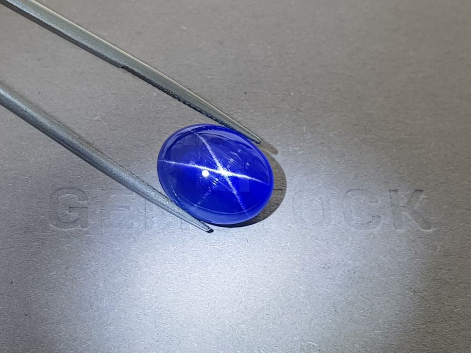 Royal Blue star sapphire untreated 19.17 ct, Sri Lanka, GRS Image №4