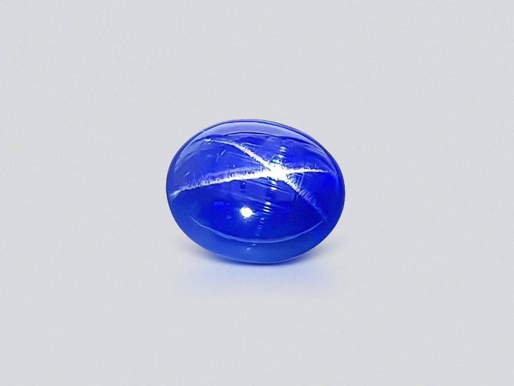 Saphir étoilé bleu royal non traité 19,17 ct, Sri Lanka, GRS Image №1