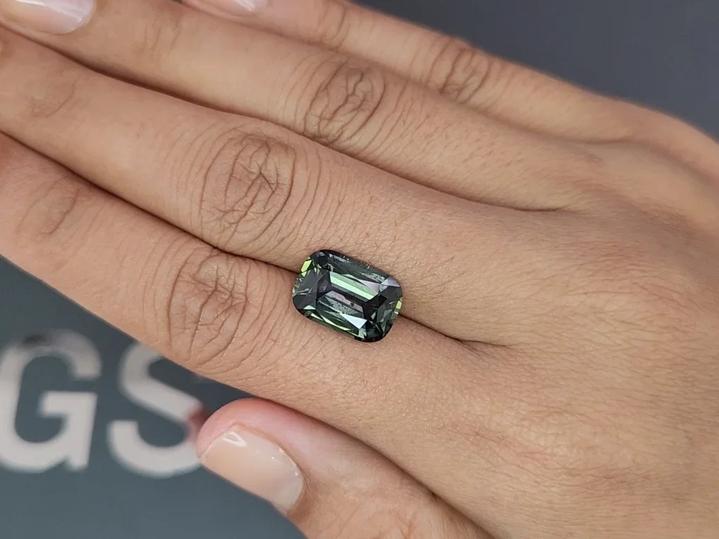 Unheated Teal sapphire in cushion cut 6.24 carats, Madagascar  Image №2