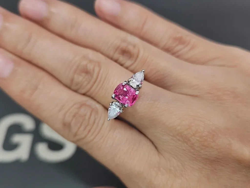 Spinelle rose Mahenge taille coussin de 1,10 carats, Tanzanie Image №5