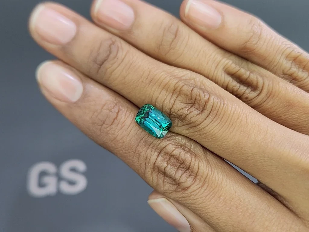 Tourmaline Lagoon cushion cut 3.40 carats, Afghanistan Image №2