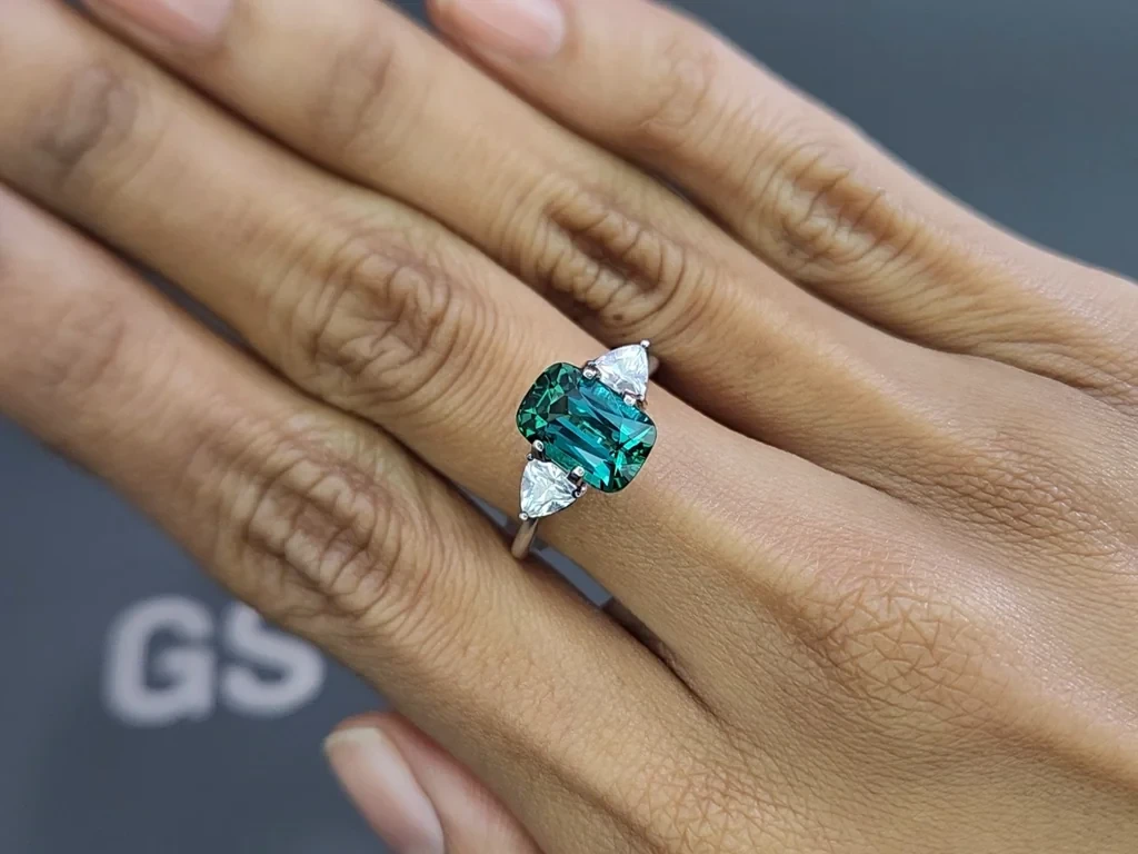 Tourmaline Lagoon cushion cut 3.40 carats, Afghanistan Image №5