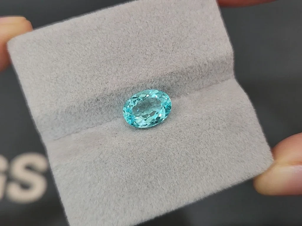 Neon blue Paraiba tourmaline oval cut 2.09 carats, Afghanistan Image №4