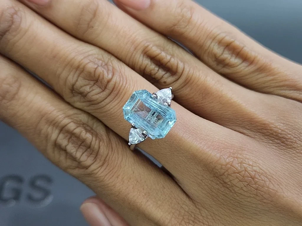 Aquamarin achteckig geschliffener 4,67 karat, Madagaskar  Image №5