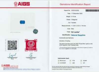 Identification Report AIGS photo