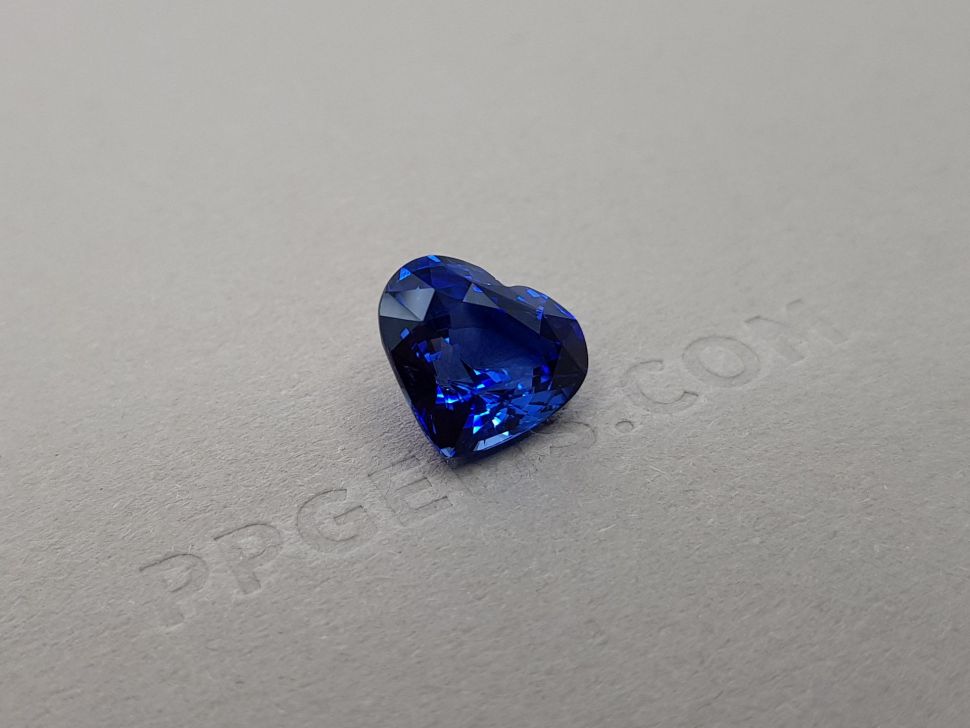 6.13ct heart cut Royal Blue sapphire, Sri Lanka Image №2