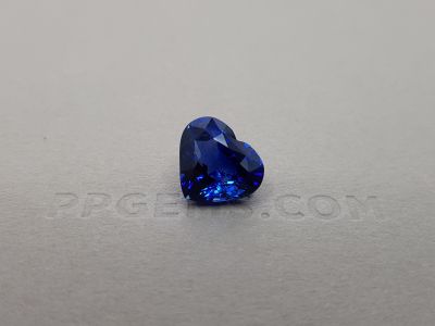 6.13ct heart cut Royal Blue sapphire, Sri Lanka photo