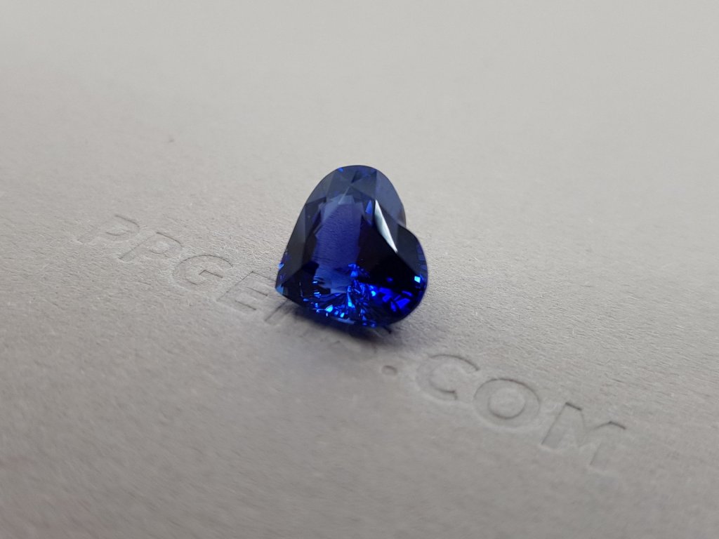 6.13ct heart cut Royal Blue sapphire, Sri Lanka Image №3