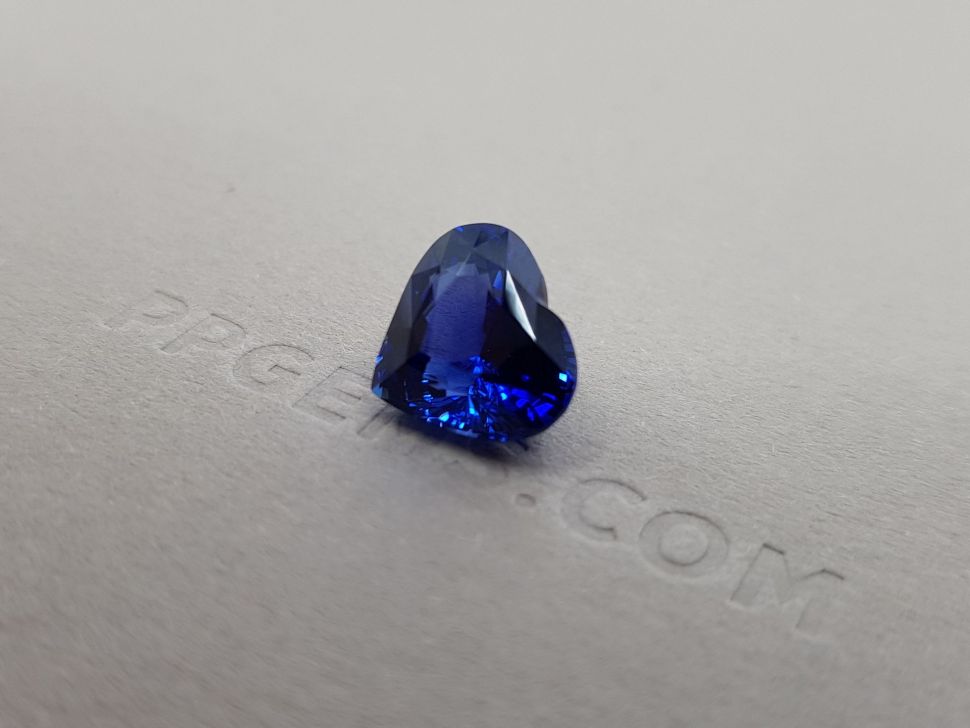 6.13ct heart cut Royal Blue sapphire, Sri Lanka Image №3