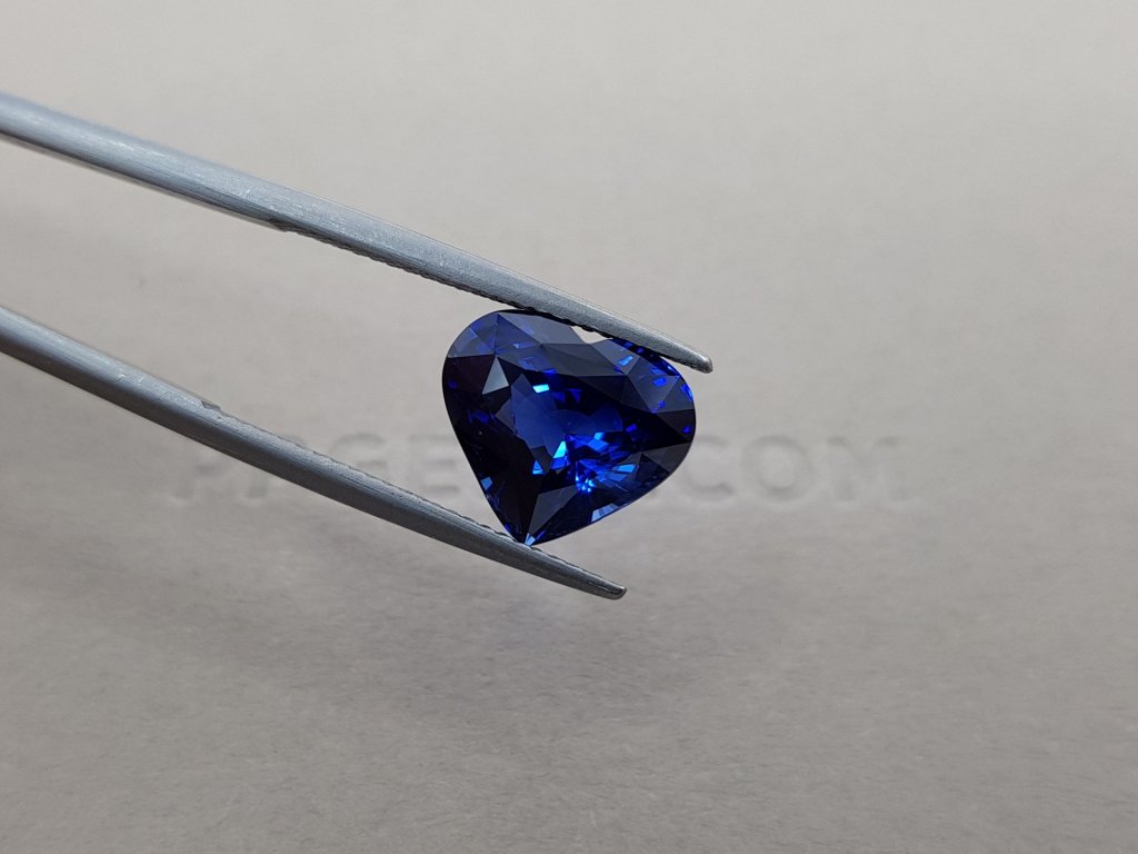 6.13ct heart cut Royal Blue sapphire, Sri Lanka Image №4