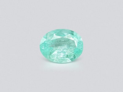 Turmalina Paraiba, verde azulado, talla ovalada, 1,95 quilates, Mozambique, GIA photo