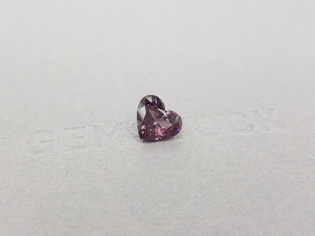 Intense purple heart cut spinel 2.39 ct, Burma Image №2