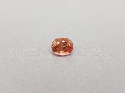 Pinkish-orange oval cut tourmaline 4.35 ct photo