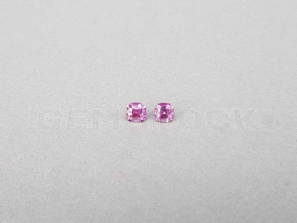 Pair of unheated cushion cut purple sapphires 1.17 ct Image №1