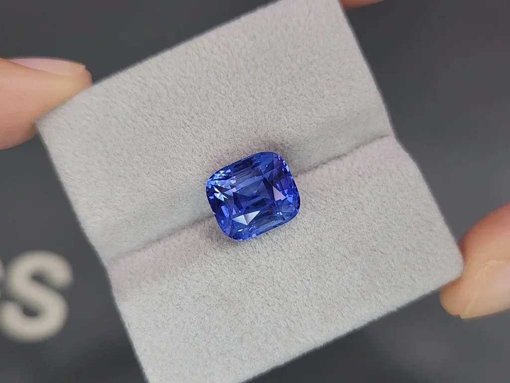 Cornflower blue sapphire in cushion cut 7.71 carats, Sri Lanka  Image №4