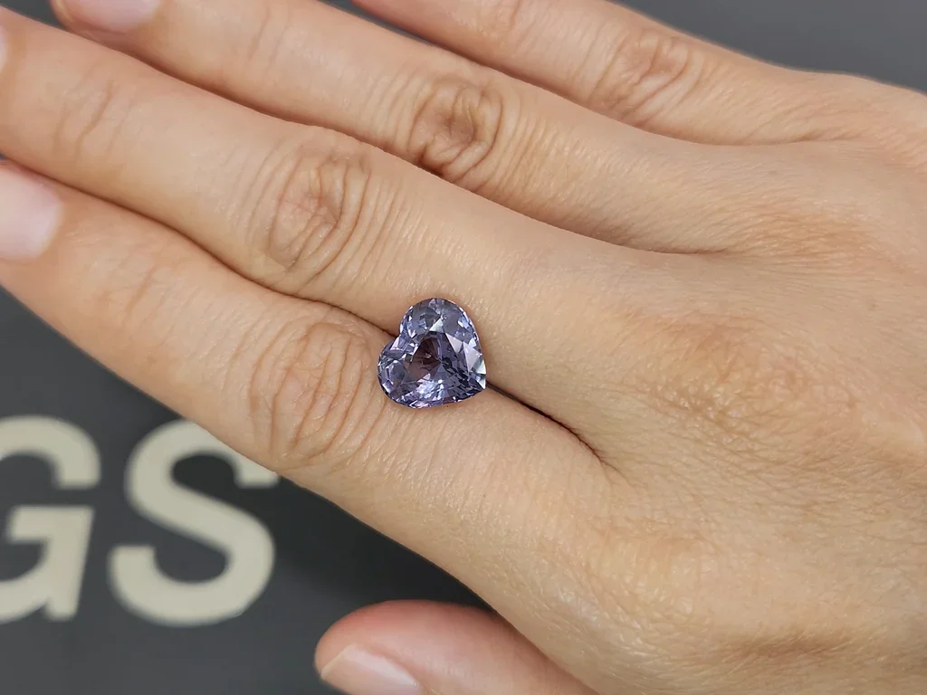 Lila spinell im herzschliff 5.02 carats, Burma Image №2