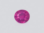 Saphir taille ovale rose vif rutile non chauffé effet soie 2,02 ct, Sri Lanka