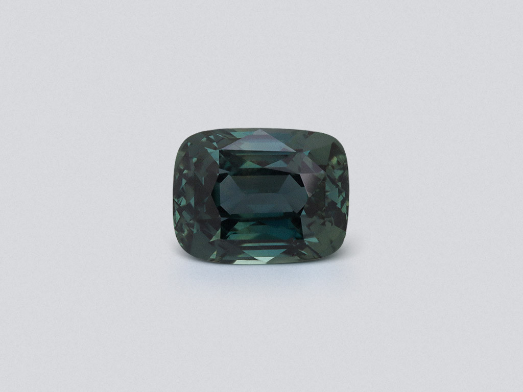 Unheated Teal sapphire cushion cut 2.57 carats, Madagascar Image №1