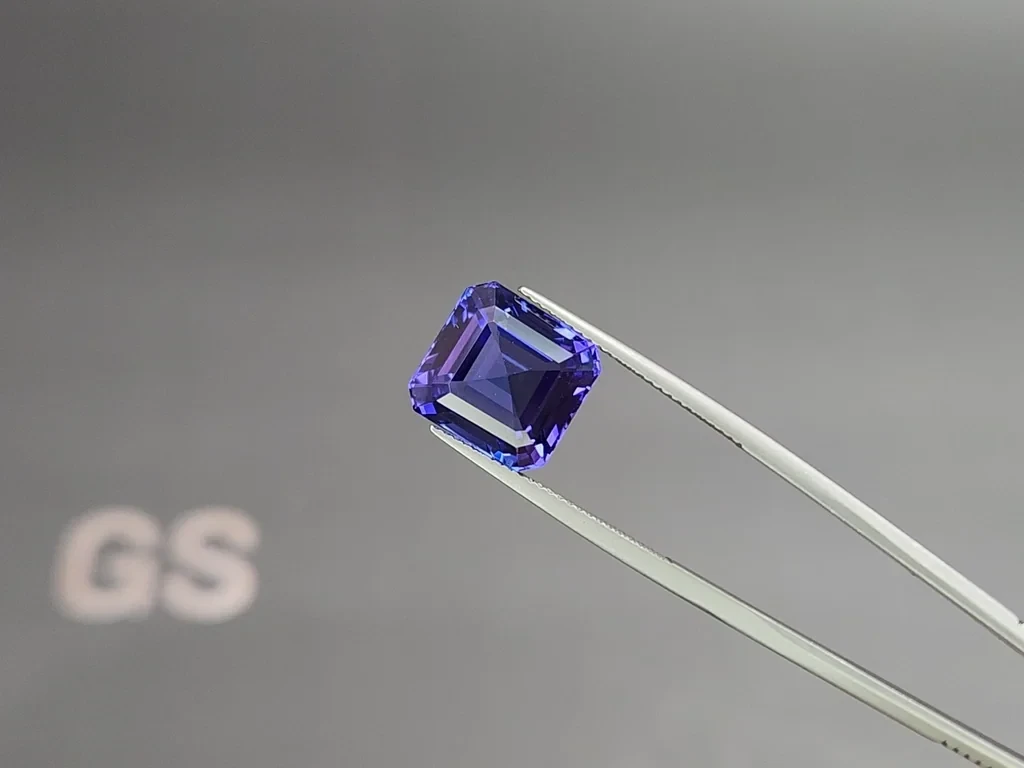 Tanzanite taille Asscher de 9,60 carats, Tanzanie Image №3