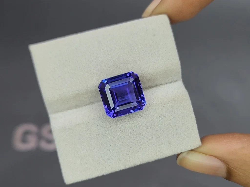 Tanzanite taille Asscher de 9,60 carats, Tanzanie Image №4