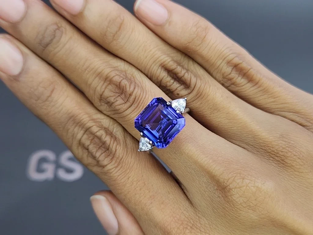 Tanzanite taille Asscher de 9,60 carats, Tanzanie Image №5