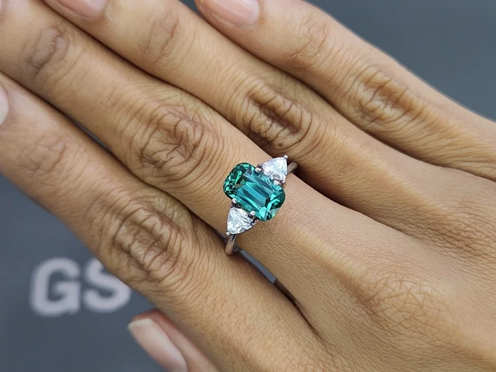 Tourmaline Lagoon taille coussin, 2,87 carats, Afghanistan Image №5