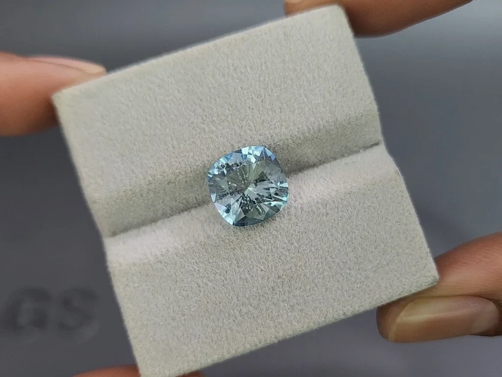 Aigue-marine taille coussin de 3,24 carats, Madagascar  Image №4