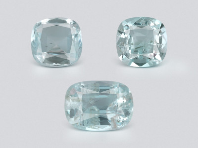 Ensemble aigues-marines taille coussin 2,51 carats, Madagascar photo