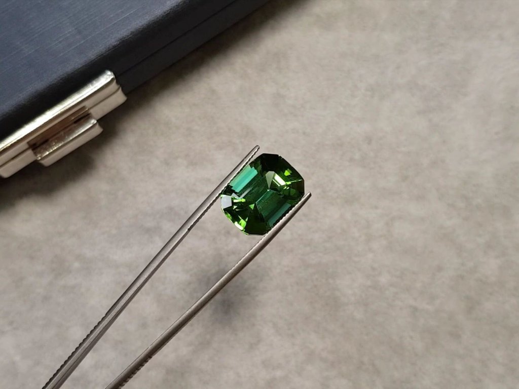Bright green tourmaline with a blue tint of 12.51 ct Image №5