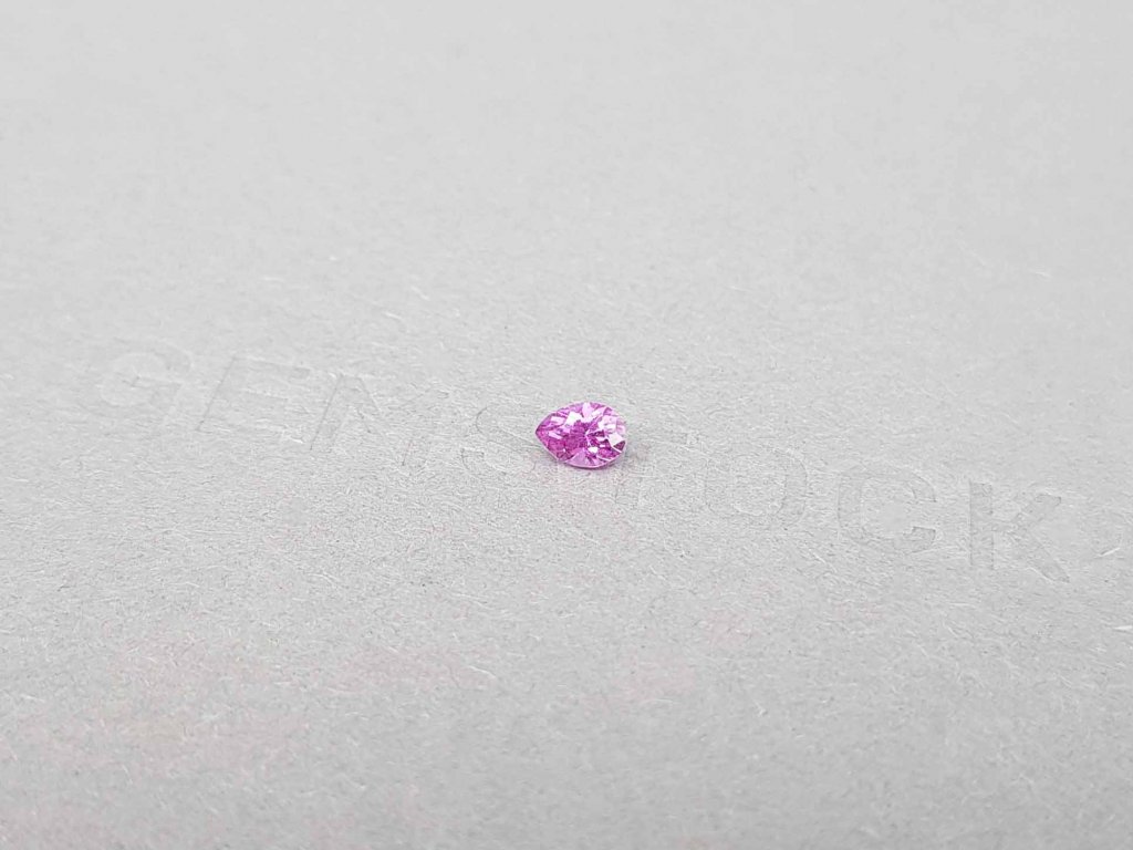 Intense pink pear cut sapphire 0.27 ct, Madagascar Image №3