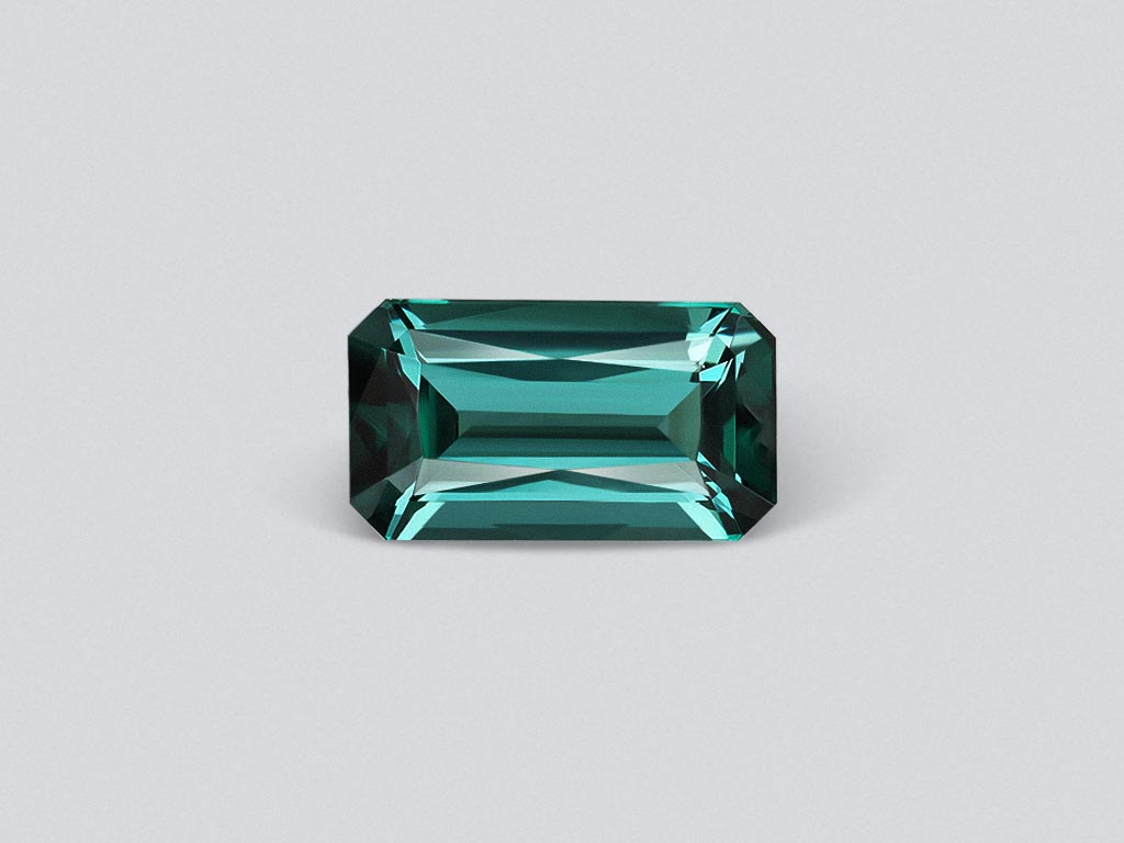 Blue-green indigolite tourmaline in octagon cut 2.19 carats Image №1
