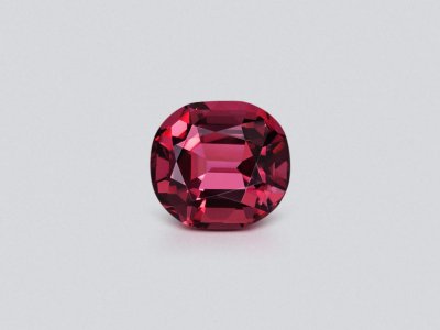 Vivid pinkish-red rubellite tourmaline 19.44 carats in cushion cut photo