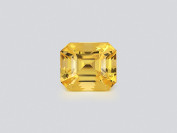 Saphir jaune intense, taille octogonale, 2,54 carats, Sri Lanka