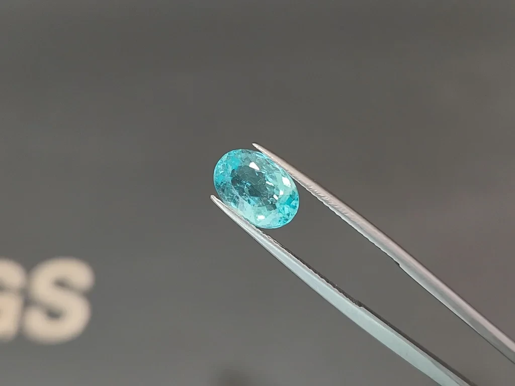 Neon Paraiba tourmaline oval cut 2.39 carats, Afghanistan Image №3
