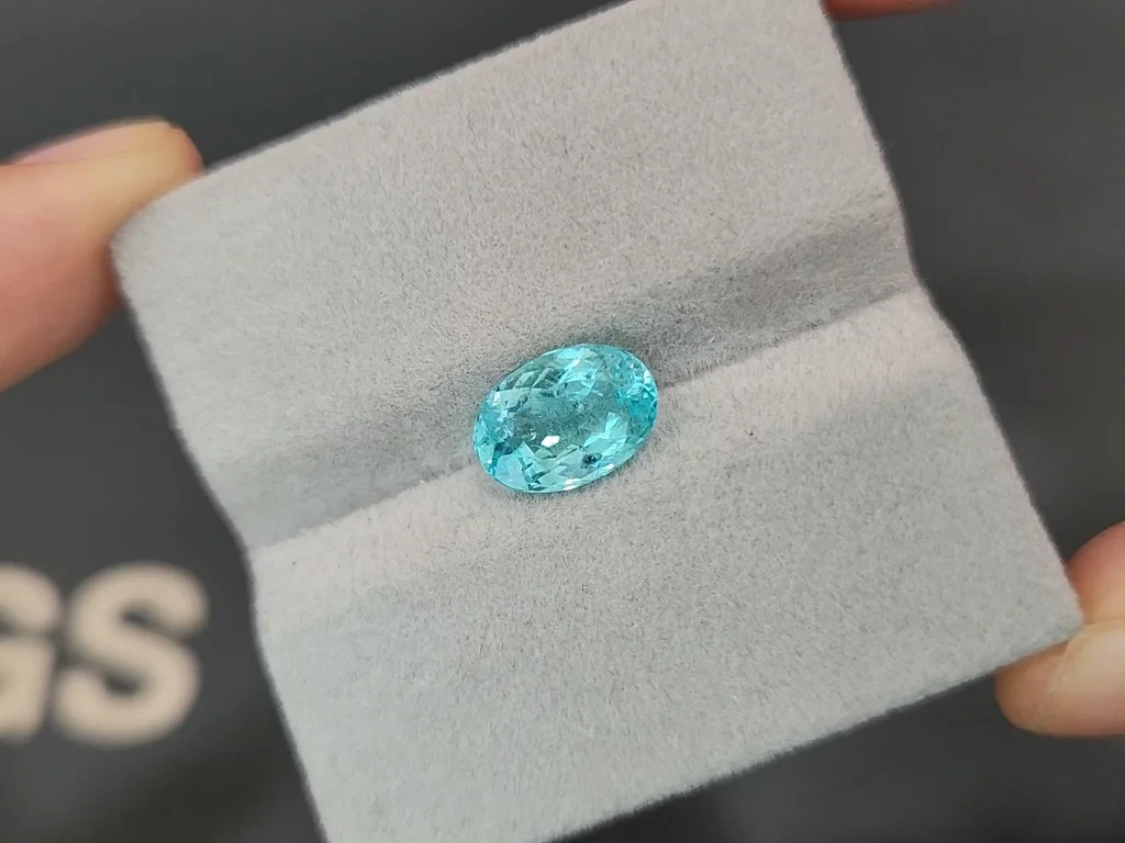 Neon Paraiba tourmaline oval cut 2.39 carats, Afghanistan Image №4